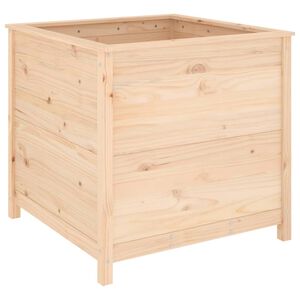 vidaXL Jardinera madera maciza de pino 82,5x82,5x78 cm