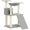 vidaXL Rascador para gatos con postes de sisal gris claro 83 cm