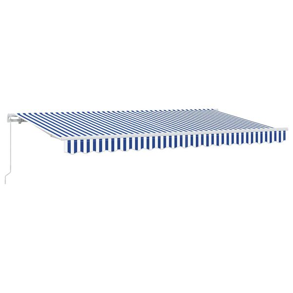 vidaXL Toldo Retr&aacute;ctil Azul y 350 x 200 cm Poli&eacute;ster y Aluminio