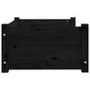 vidaXL Cama para perros madera maciza de pino negro 65,5x50,5x28 cm