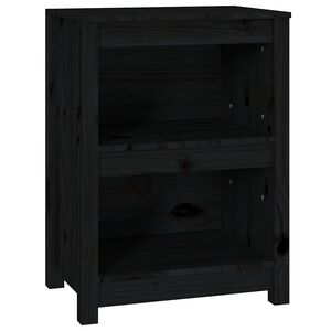 vidaXL Estanter&iacute;a madera maciza de pino negra 50x35x68 cm