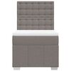 vidaXL Cama box spring con colch&oacute;n tela gris taupe 80x200 cm
