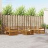 vidaXL Conjunto de sof&aacute;s de exterior 8 pcs Natural