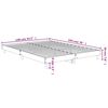 vidaXL Estructura de cama madera de ingeniería blanca 135x190 cm