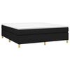 vidaXL Cama box spring con colchón tela negro 160x200 cm