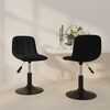 vidaXL Sillas de comedor giratorias 2 unidades terciopelo negro