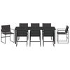 vidaXL Conjunto de Comedor de Jard&iacute;n 9 pcs Negro