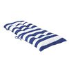 vidaXL Cojines silla respaldo bajo 4 uds tela Oxford rayas azul blanco