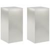 vidaXL Soporte de plantas 2 pcs Plateado 40 x 40 x 80 cm Acero
