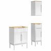 vidaXL Juego de muebles de ba&ntilde;o FLORO 3 uds. Madera de Pino Macizo