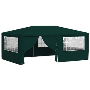 vidaXL Carpa profesional para fiestas con paredes verde 90 g/m&sup2; 4x6 m
