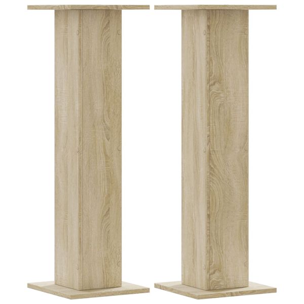vidaXL Soportes para plantas 2 uds madera roble Sonoma 30x30x95 cm