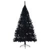 vidaXL &Aacute;rbol de Navidad Artificial Preiluminado Negro 240 cm PVC