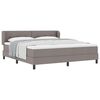 vidaXL Cama tipo Box Spring con cabecera Taup&eacute; 180 x 200 cm tela