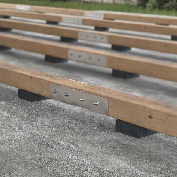 vidaXL Patio de gr&aacute;nulo de goma Negro 9 x 9 x 0,3 cm Goma