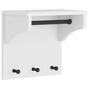 vidaXL Perchero de pared SANDNES madera maciza pino blanco 43x30x42cm