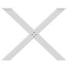 vidaXL Patas para mesa de comedor en forma de X (3 unidades), color blanco, 90 x (72-73) cm, acero