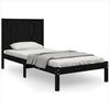 vidaXL Estructura de cama de madera maciza de pino negro 90x200 cm