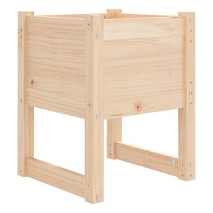 vidaXL Jardinera de madera maciza de pino 40x40x52,5 cm