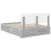 vidaXL Estructura de cama con cabecera Gris Sonoma 150 x 200 cm