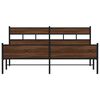 vidaXL Estructura de cama sin colch&oacute;n metal roble marr&oacute;n 180x200 cm