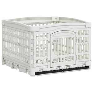 vidaXL Parque para Perros de 4 Paneles 122 x 106,5 x 82 cm Pl&aacute;stico