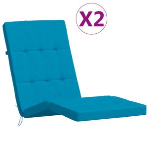 vidaXL Cojines para tumbona 2 uds tela Oxford azul claro