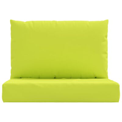 vidaXL Cojines para sofá de palets 2 unidades tela verde brillante