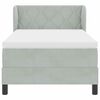vidaXL Cama tipo Box Spring Gris claro 100 x 200 cm Terciopelo