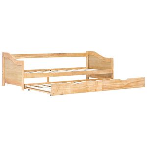 vidaXL Estructura sof&aacute; cama extra&iacute;ble sin colch&oacute;n madera pino 90x200cm