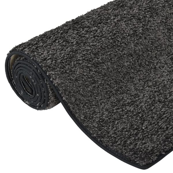 vidaXL Alfombra de pelo suave antideslizante gris antracita 67x180 cm