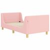vidaXL Cama para ni&ntilde;os con cabecero Rosa 80 x 160 cm Tela de Oveja