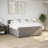 vidaXL Cama box spring con colch&oacute;n tela gris taupe 180x200 cm