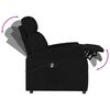 vidaXL Sill&oacute;n reclinable el&eacute;ctrico de tela negro