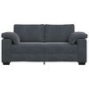 vidaXL Sofá Loveseat gris oscuro 140 cm terciopelo