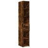 vidaXL Aparador de madera de ingenier&iacute;a roble ahumado 30x42,5x185 cm