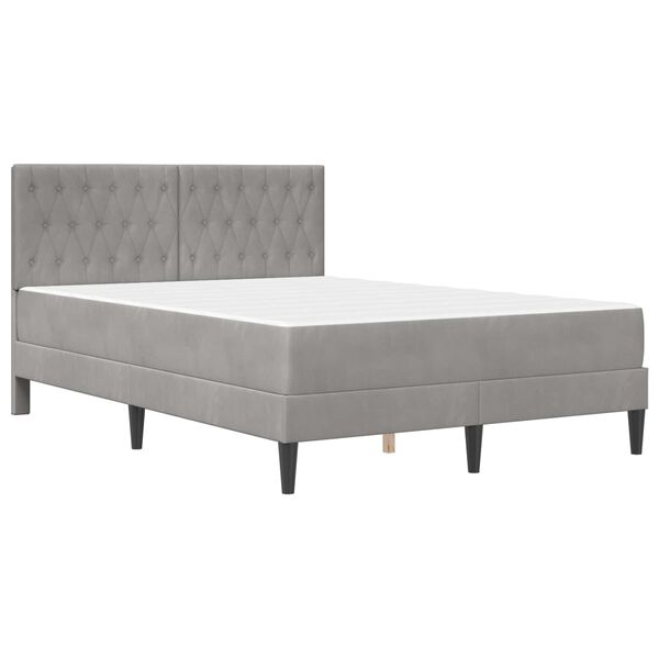 vidaXL Estructura de cama con colch&oacute;n Gris Claro 120 x 200 cm