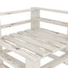 vidaXL Juego de muebles de pal&eacute;s para jard&iacute;n 8 piezas madera blanco