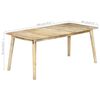 vidaXL Mesa de comedor de madera maciza de mango 180x90x76 cm
