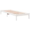 vidaXL Cama extralarga sin colchón madera maciza pino blanca 100x210cm