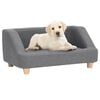 vidaXL Sof&aacute; para perros de lino gris 95x63x39 cm