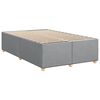 vidaXL Cama box spring con colch&oacute;n tela gris claro 120x190 cm