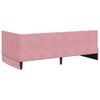 vidaXL Estructura de cama en esquina Rosa 90 cm x 200 cm Terciopelo