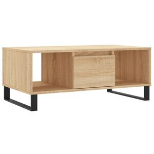 vidaXL Mesa de centro madera contrachapada roble Sonoma 90x50x36,5 cm