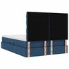 vidaXL Cama con almacenamiento Azul 140 x 200 cm Cuero sintético