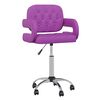 vidaXL Sillas de comedor giratorias 2 unidades cuero sint&eacute;tico morado