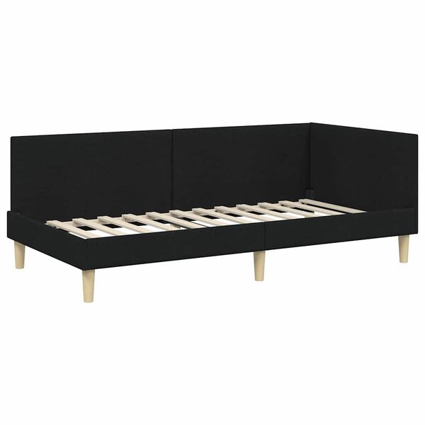 vidaXL Estructura de cama en esquina Negro 80 cm x 200 cm Terciopelo