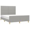 vidaXL Cama sin colch&oacute;n tela gris claro 140x190 cm