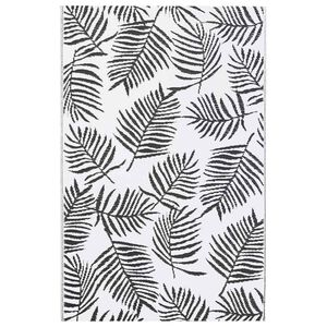 vidaXL Alfombra de exterior ARAKIL blanca y negra 120x180 cm PP