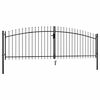 vidaXL Puerta de valla de doble puerta Woerden con punta de lanza 400x149,5 cm